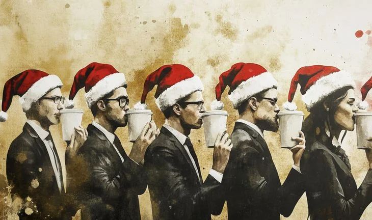 junior bankers at Christmas 