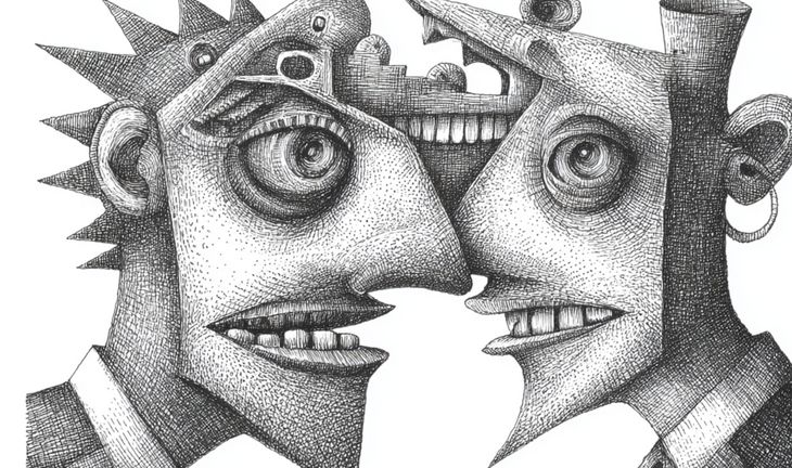 A two headed creature 
