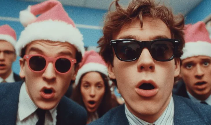 bankers at christmas party