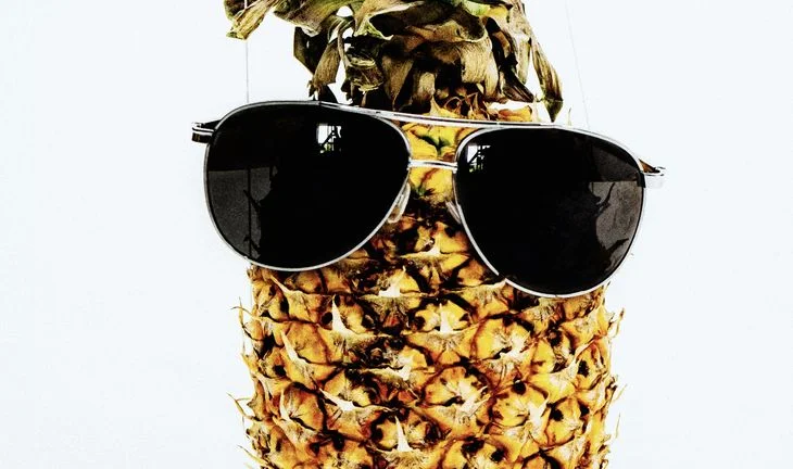 Pineapple with sunglasses