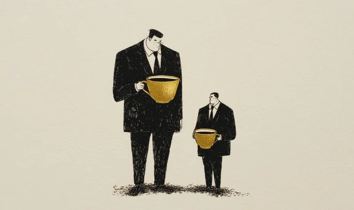 some men holding coffees 