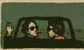 Two men in a car. One is smoking and waving goodbye
