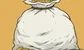 A big sack of golden coins 